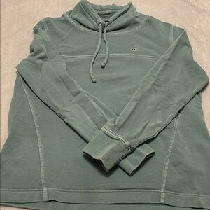 Vineyard Vines Women’s Green Funnel Neck Pullover
